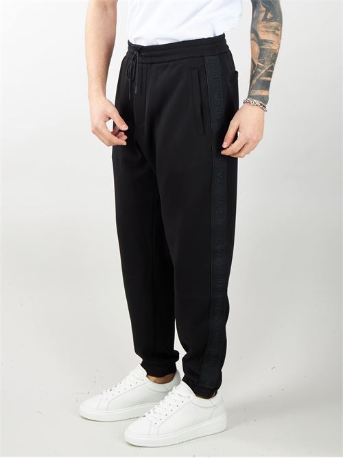 Double jersey jogger trousers with drawstring and logo tape Emporio Armani EMPORIO ARMANI |  | 3D1P681JHSZ999